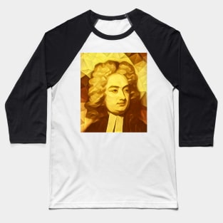 Jonathan Swift Golden Portrait | Jonathan Swift Artwork 9 Baseball T-Shirt